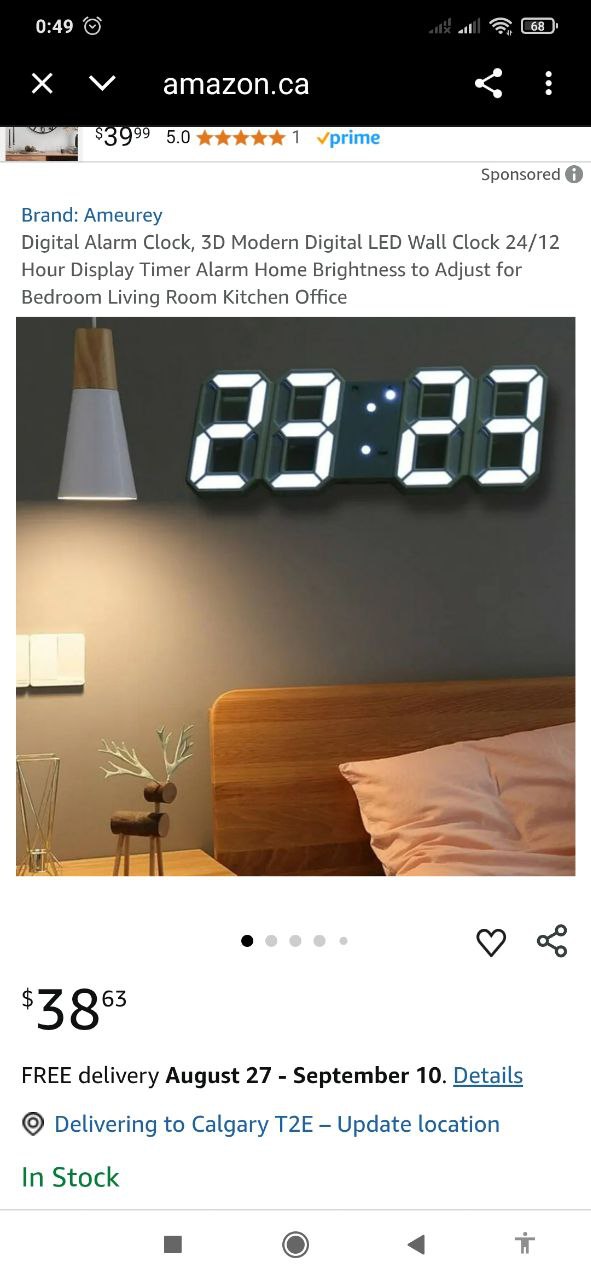 NEW Digital Alarm Clock, 3D Modern LED Wall Clock - photo 2