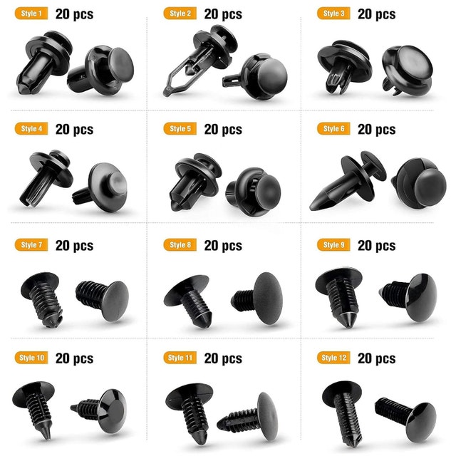 240 Retainer Clips + 5 Fastener Removers - Auto Push Pin Kit - photo 4