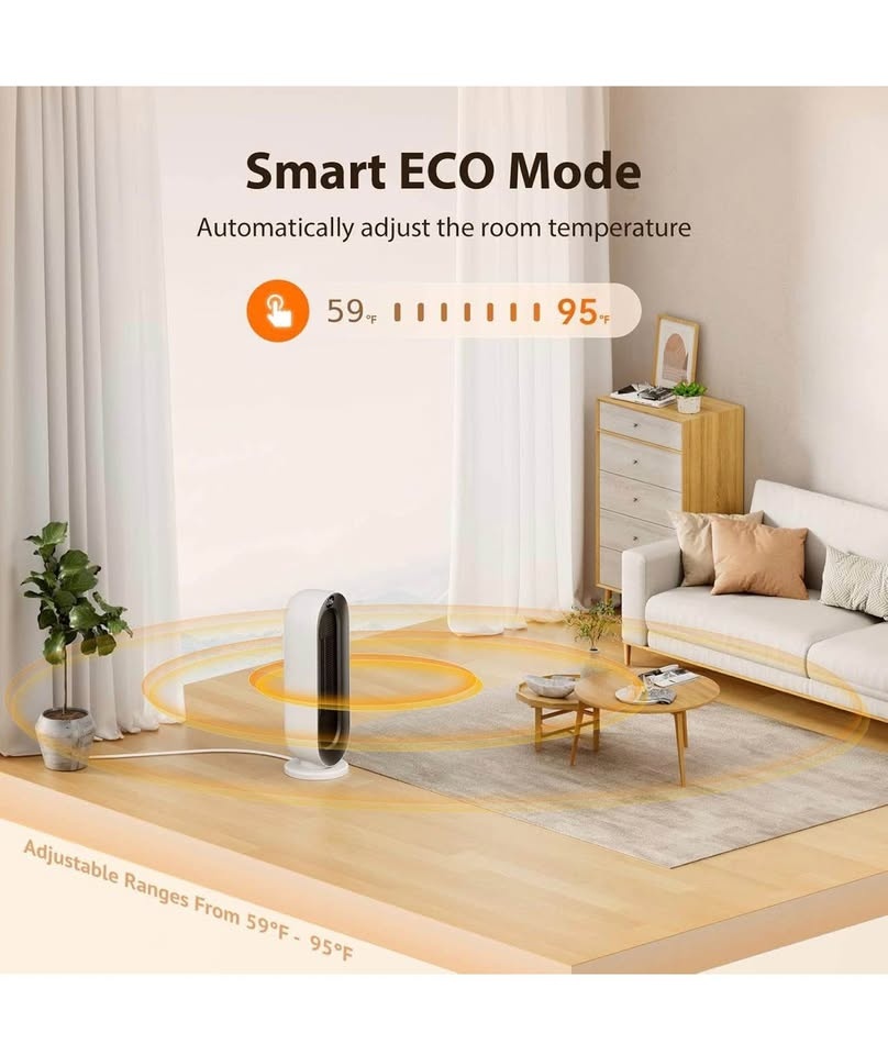1500W Portable Space Heater - Electric Heater - photo 3