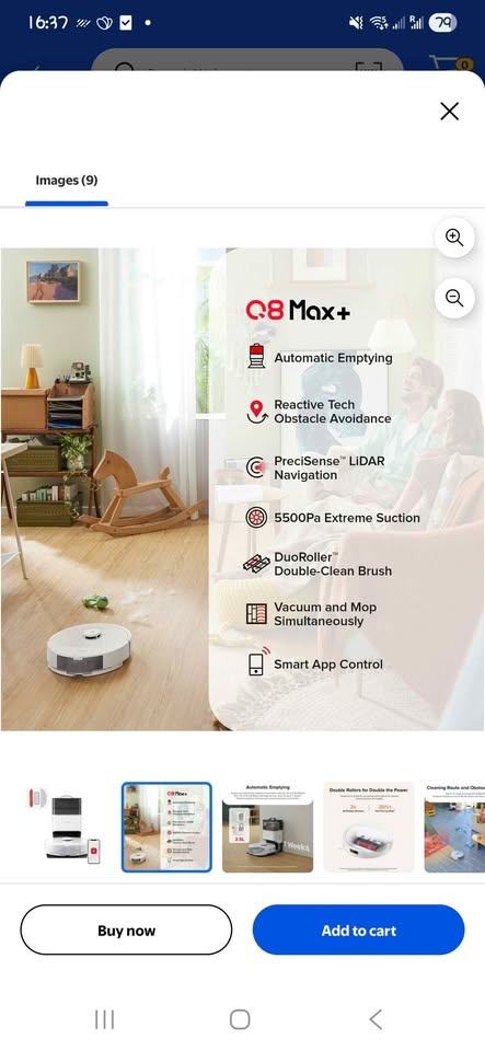 Brand new Roborock Q8 Max+ Robot Vacuum (Black) - photo 2