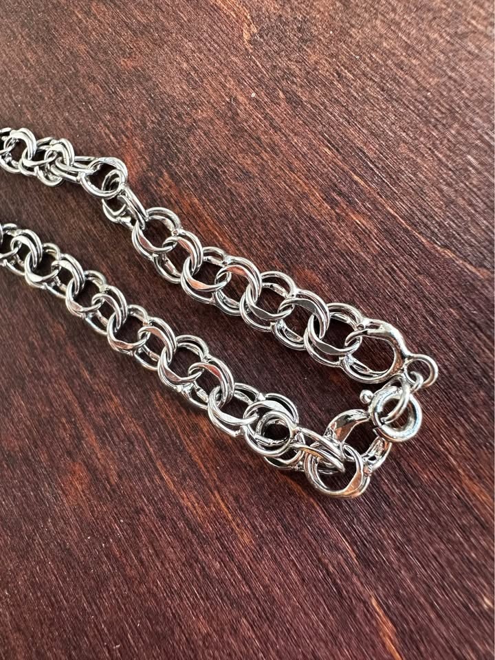 Vintage Chain Bracelet w Pearl Bead - photo 2
