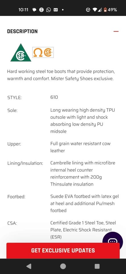 Brand New CSA Steeltoe Waterproof Kyler 2.0 Work Boots - photo 3