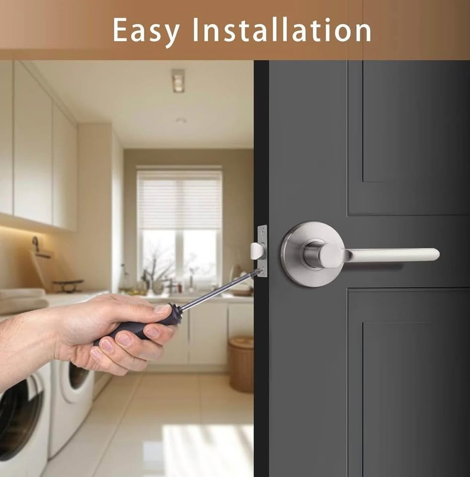 Gobrico 2 Pack Passage Door Levers - Satin Nickel - photo 5