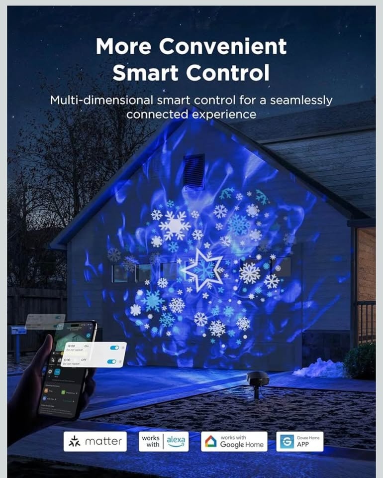 Govee Outdoor Snowflake Projector Light - photo 3