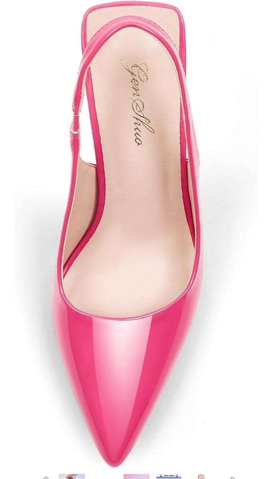 GENSHUO Women's Slingback Kitten Heel Pumps US 8.5 - photo 5