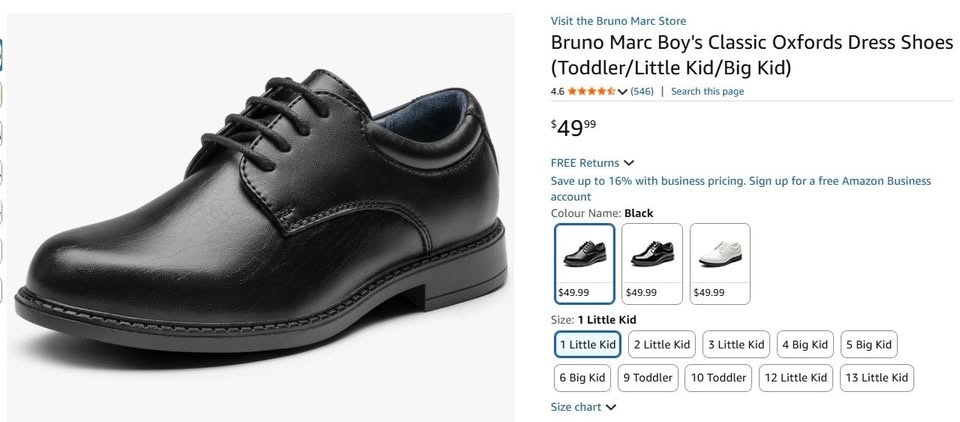 Bruno Marc Boy's Classic Oxfords Dress Shoes (Toddler/Little Kid - photo 2
