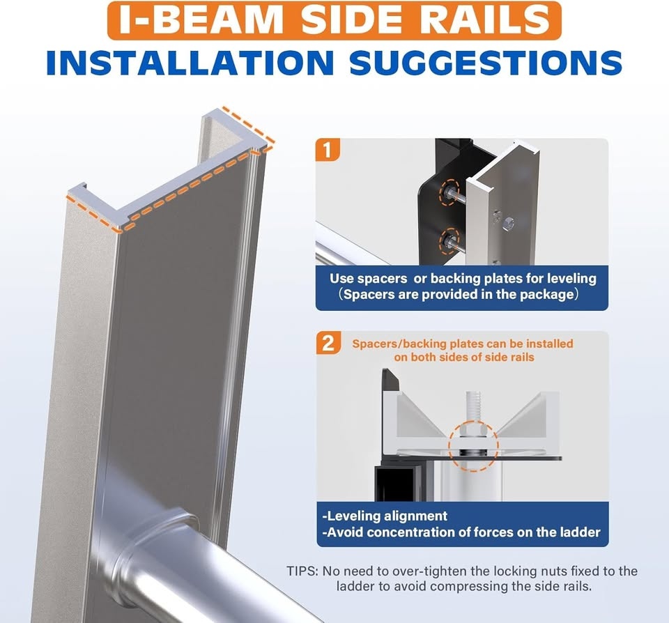 SMOQIO Ladder Stabilizer, 2 Pack Ladder Hook for Roof - photo 5