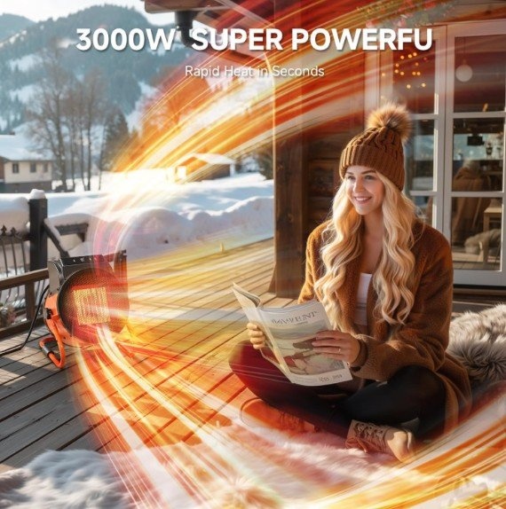 Brand new open-box Pasapair 1500W ceramic tower heater. - photo 4