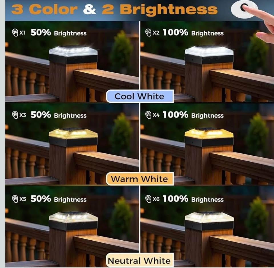 4x4 Solar Post Cap Lights (6 Pack) - photo 4