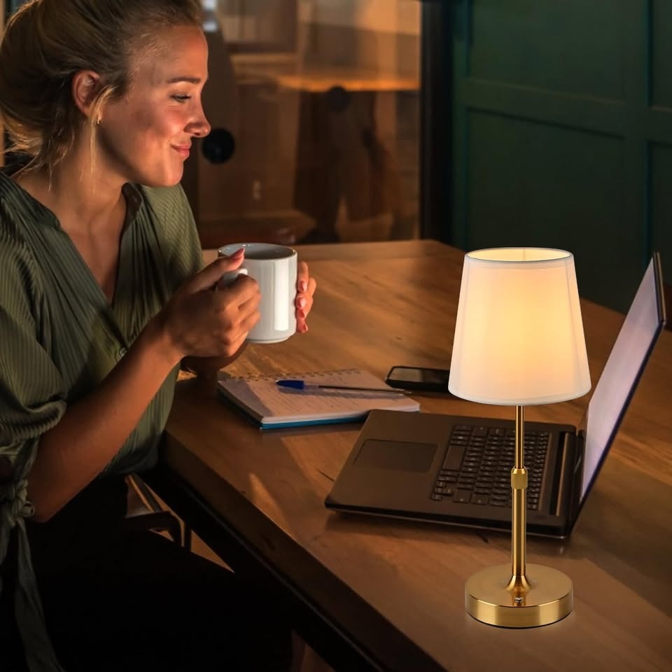 HISEEGO Cordless Table Lamp, Dimmable Touch Lamp - photo 4