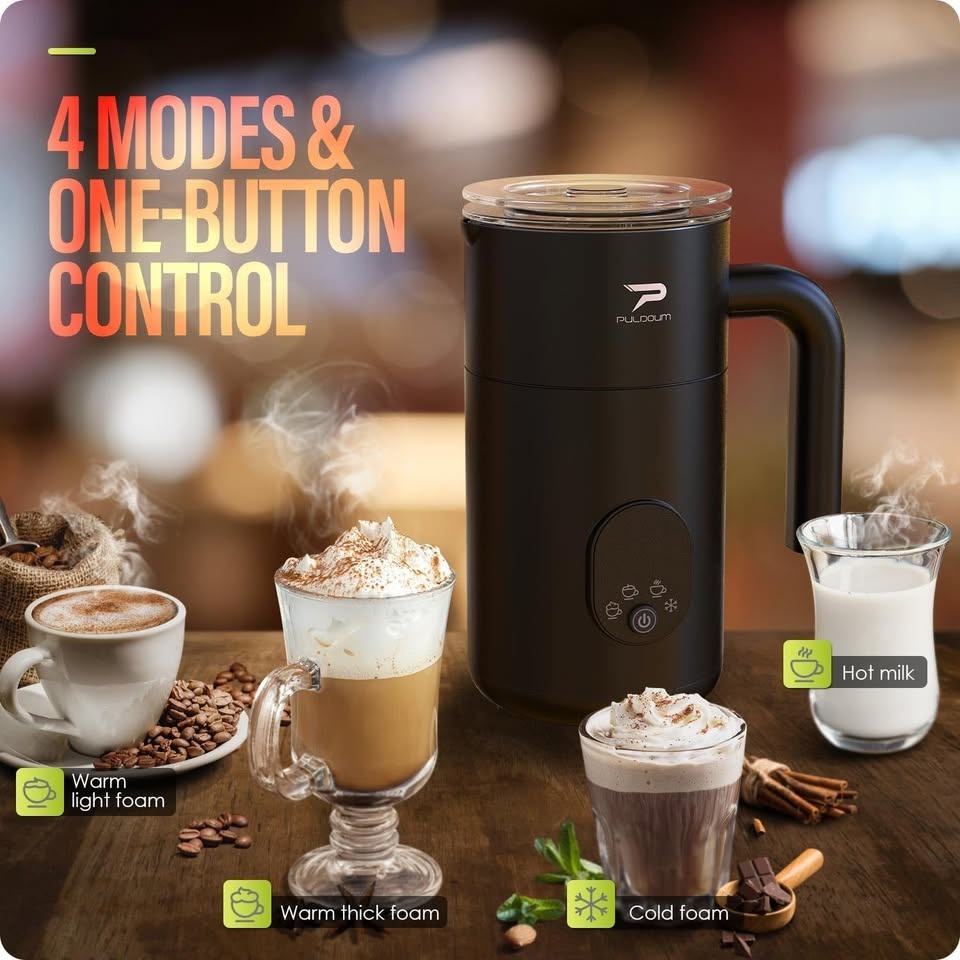 Puldoum Electric Milk Frother & Steamer (Black) - photo 2