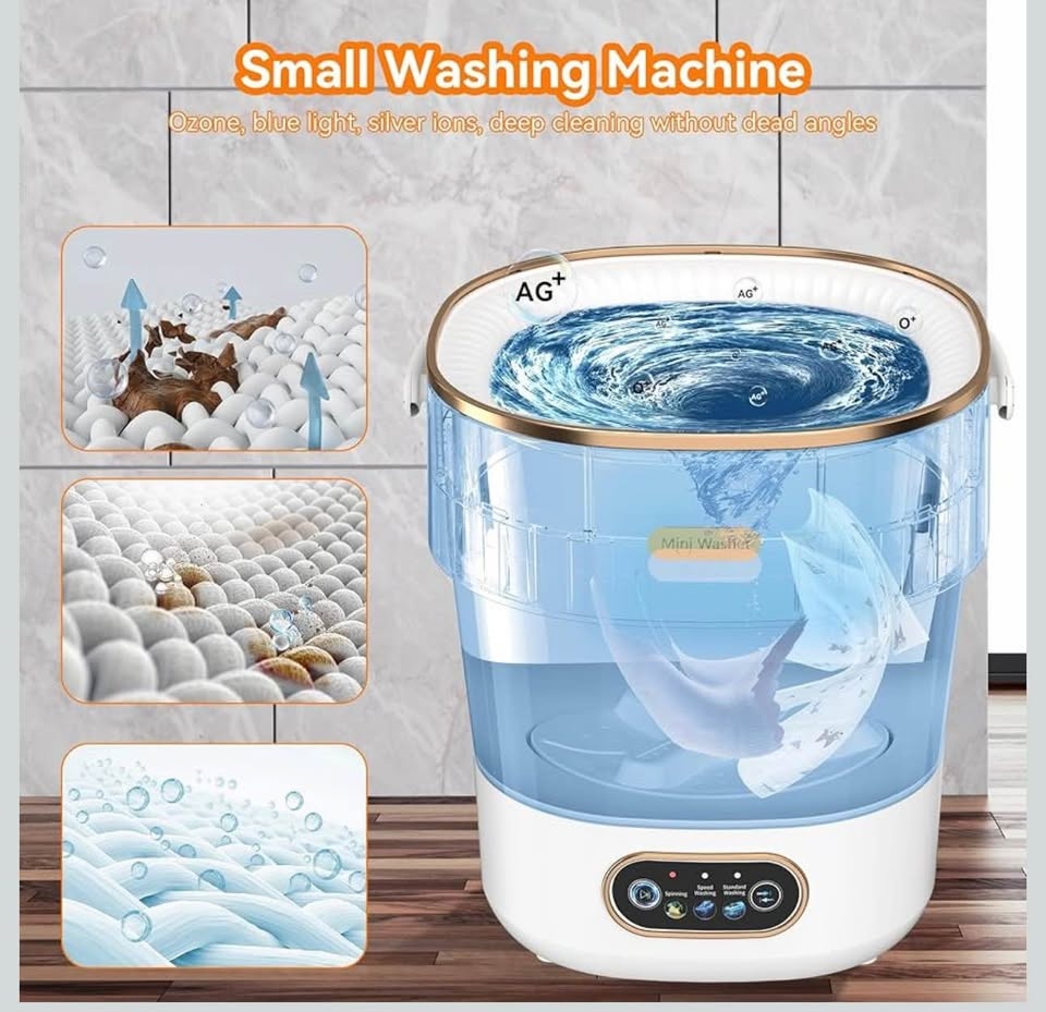Nixod Portable Washing Machine, Foldable Mini Washer 16L - photo 4