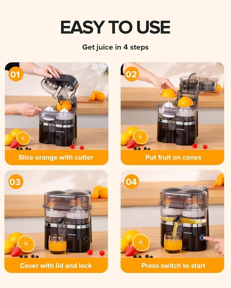Dual-Head Electric Citrus Juicer - photo 5