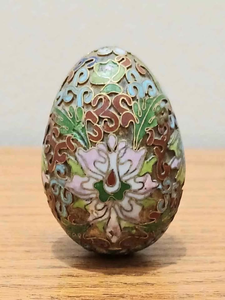 Hand Crafted Cloisonne Brass Egg