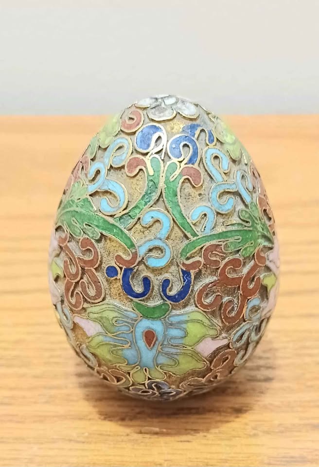 Hand Crafted Cloisonne Brass Egg - photo 2