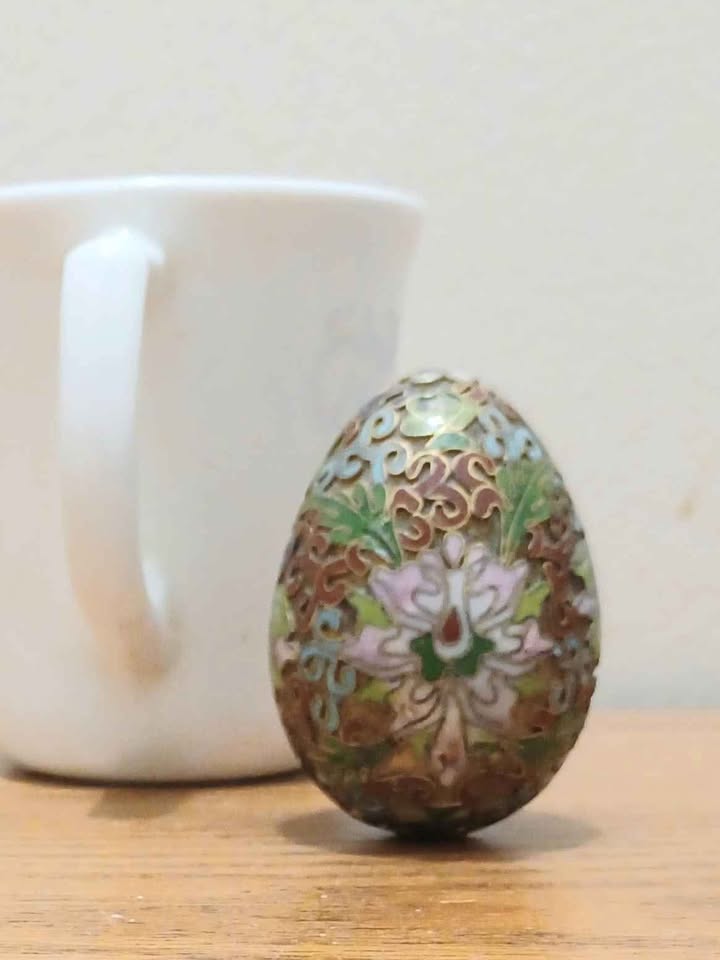 Hand Crafted Cloisonne Brass Egg - photo 4