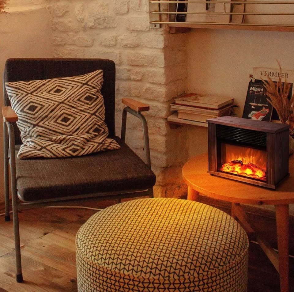 Mini Electric Fireplace Heater - 1500W Portable Wood Frame - photo 5