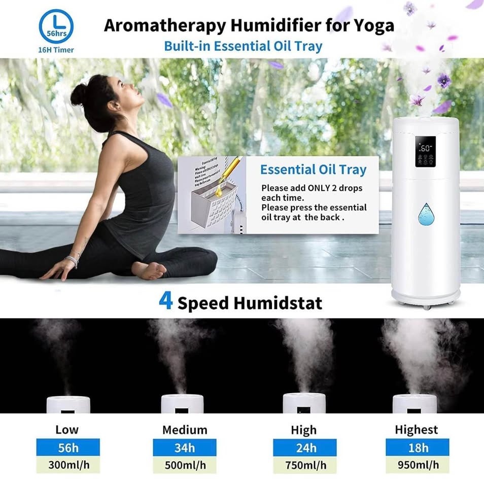 Honovos 4.5Gal Tower Humidifier for Large Rooms - photo 4