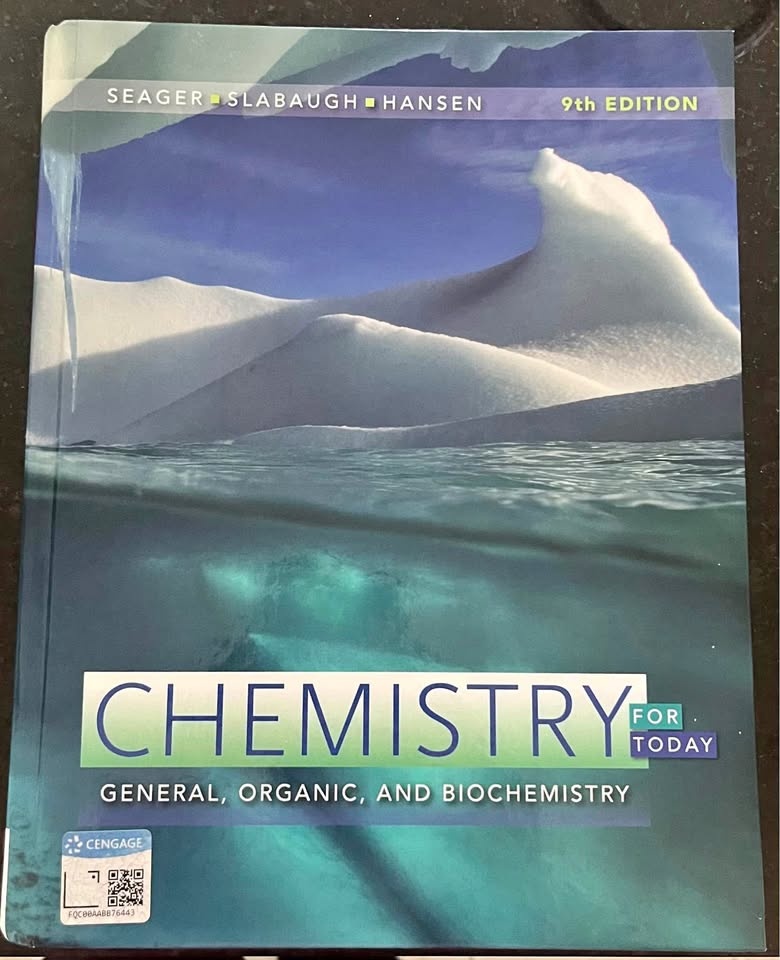 Cengage Chemistry For Today General, Organic and Biochemistry 9t