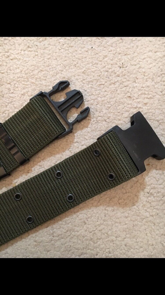 Military green belt fashion