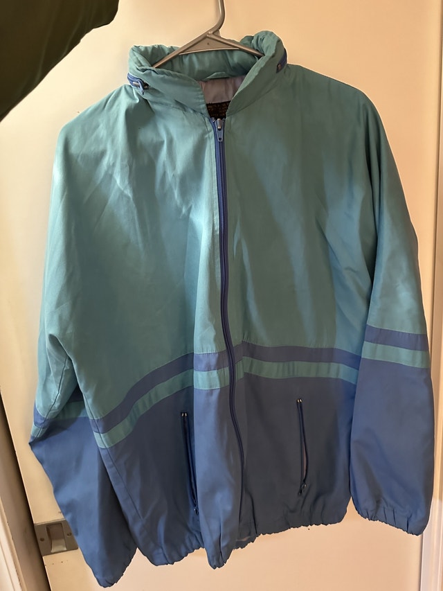 Blue zip up lightweight windbreaker/track jacket - photo 3
