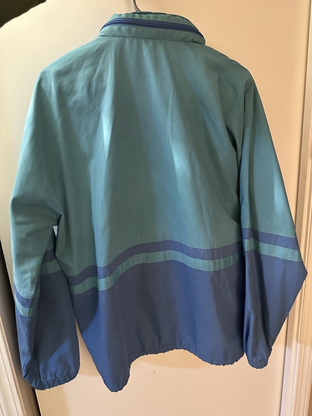 Blue zip up lightweight windbreaker/track jacket - photo 4