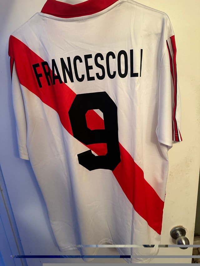 River Plate Retro Soccer Jersey #9 FRANCESCOLI - Men's XL - photo 3