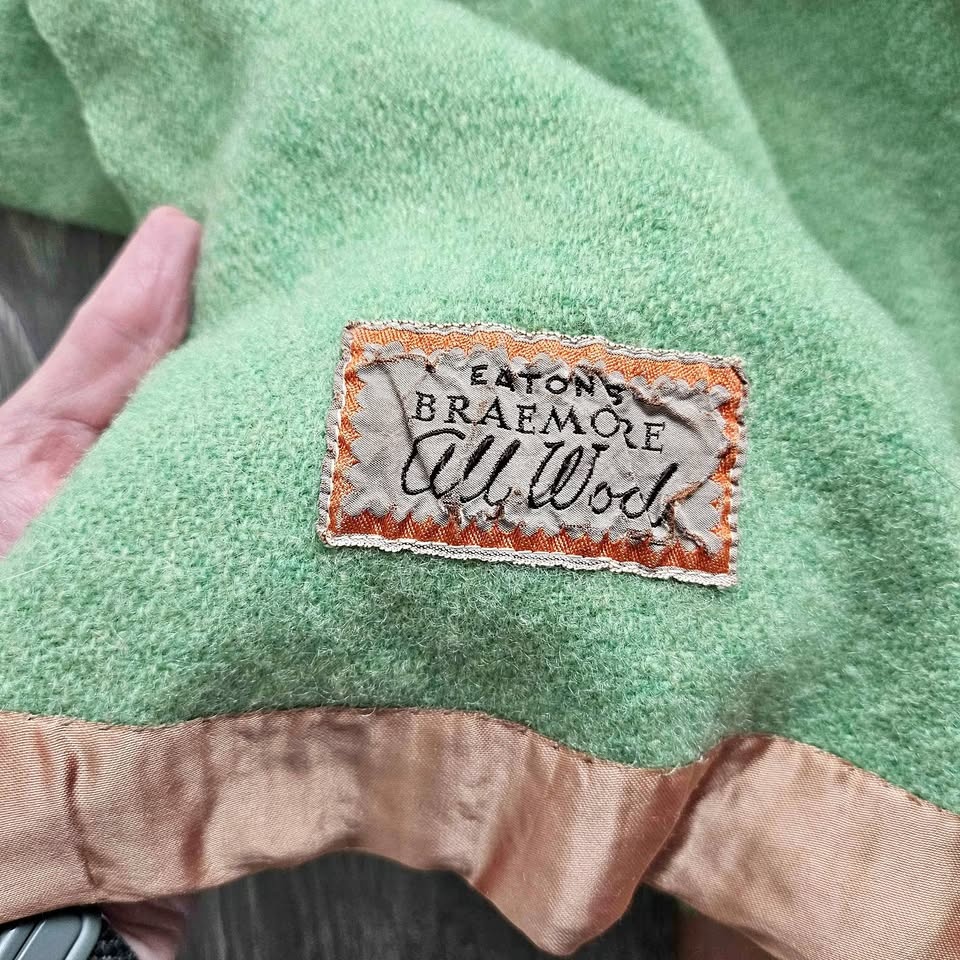 Eaton's Braemore Green Wool Blanket