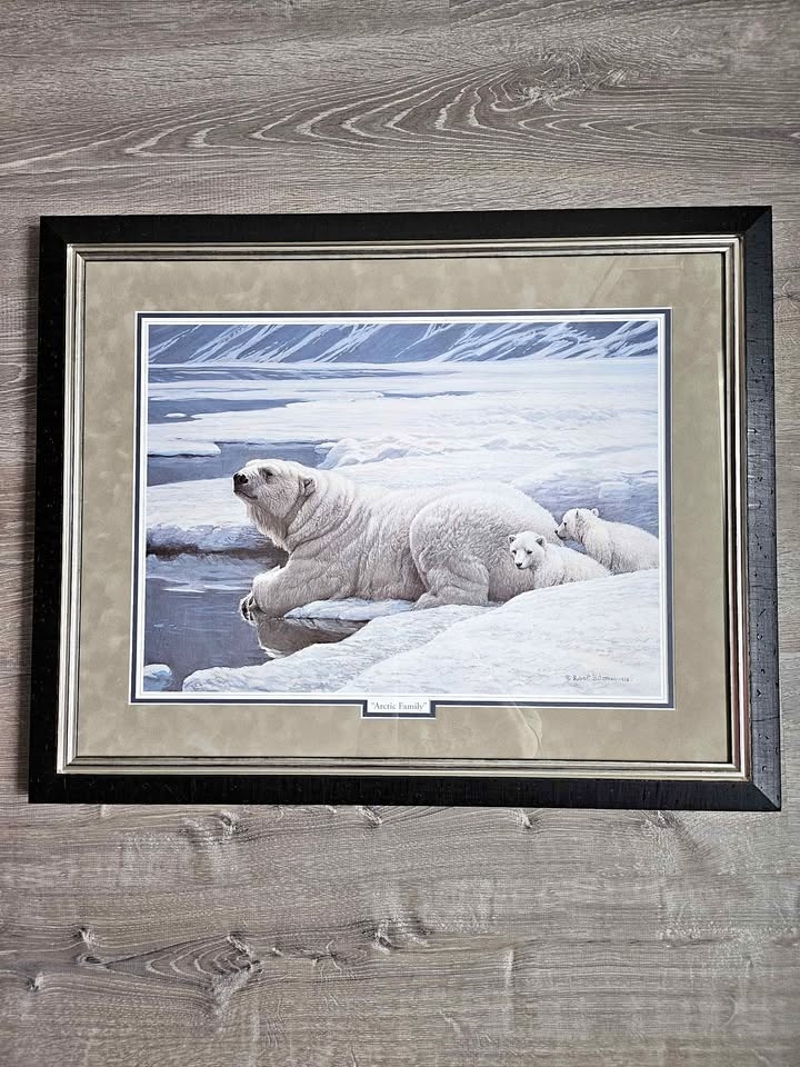Robert Bateman Arctic Family Polar Bear Framed Art