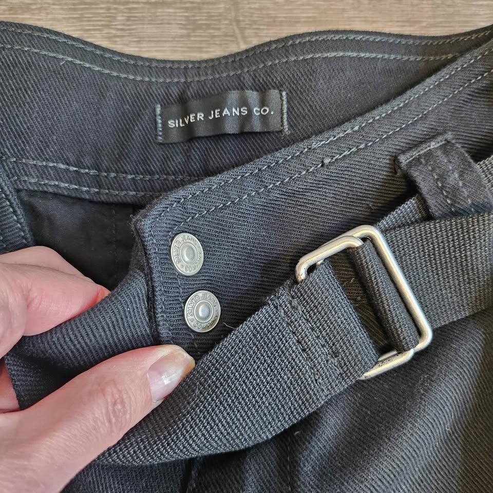Silver Jeans Co. Relaxed Cargo Pants Black Size 27/27 - photo 3