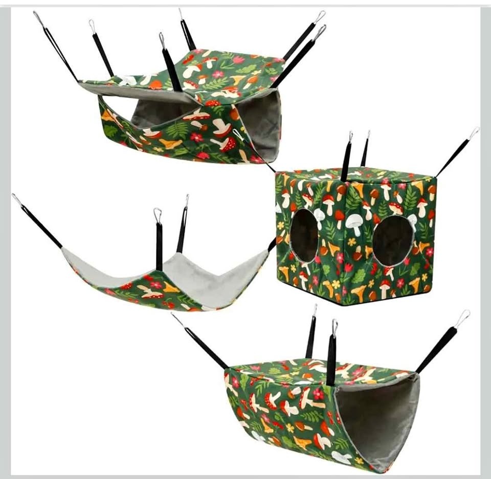 4 Pcs Hamster Guinea Pig Hammock Set