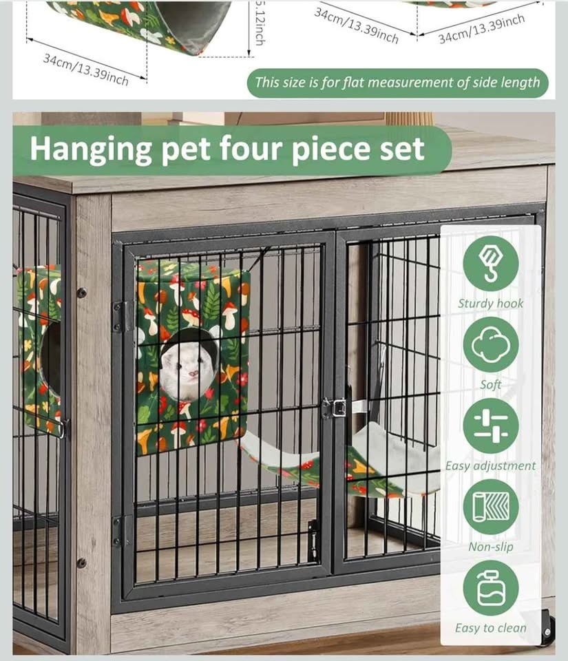 4 Pcs Hamster Guinea Pig Hammock Set - photo 4