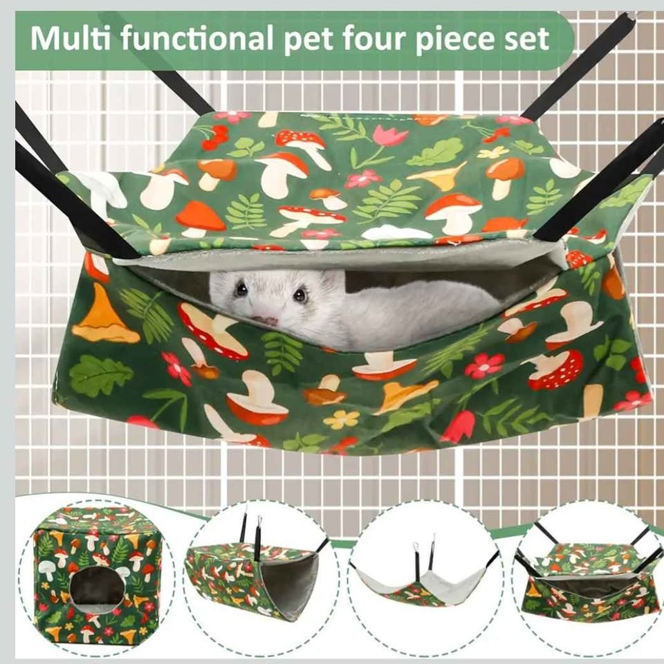 4 Pcs Hamster Guinea Pig Hammock Set - photo 5