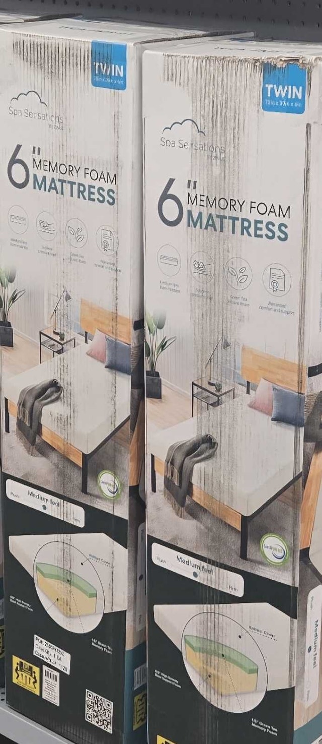 Zinus 6 Inch Twin Memory Foam Mattress - New - photo 2