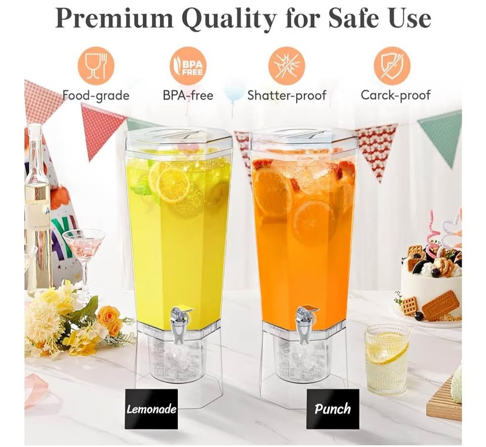 BRAND NEW!! Lifewit 1 Gallon Plastic Drink Dispenser for Parties