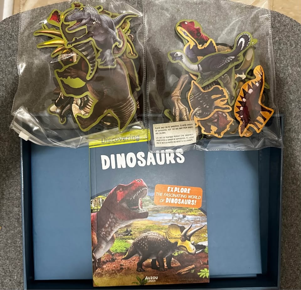 Auzou Discovering Dinosaurs Magnetic Board, Magnets and Book - photo 2