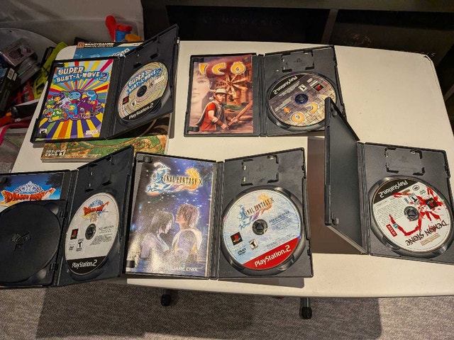 PS2 5 Game Lot: Dragon Quest VIII, FFX, ICO, Demon Stone, Bust-A - photo 2