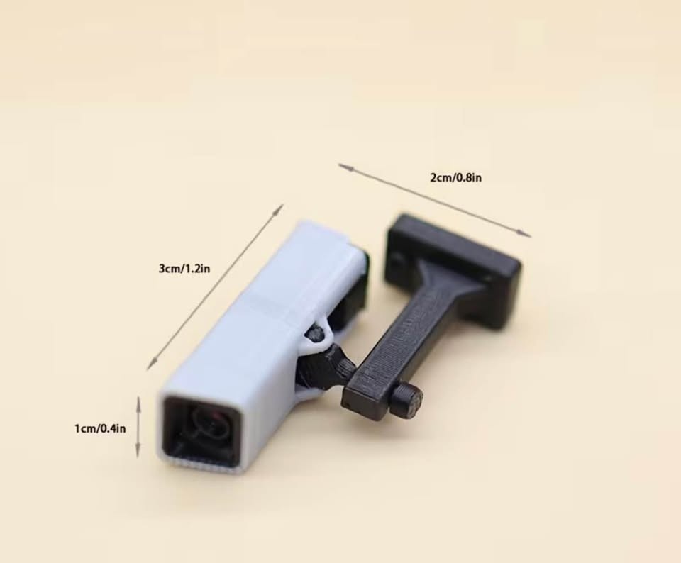 2pc Mini Security Cameras White Gray Dollhouse Decor - photo 3