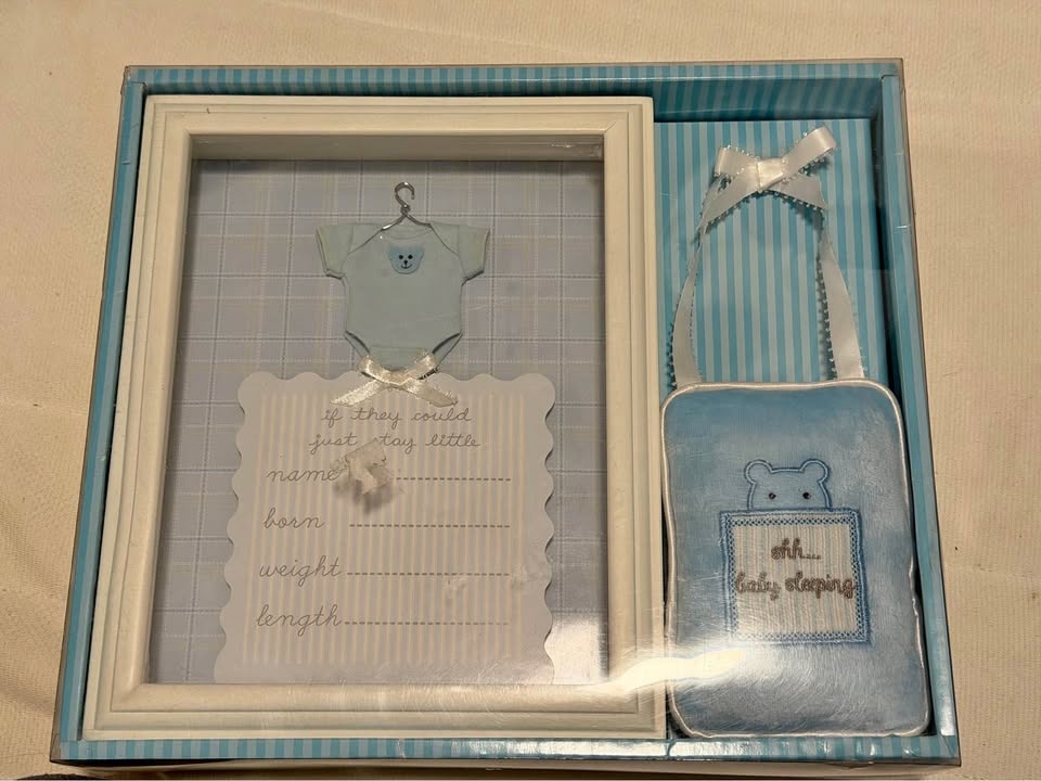 Baby Boy Blanket Shadow Box Sleeper 3 Months Football