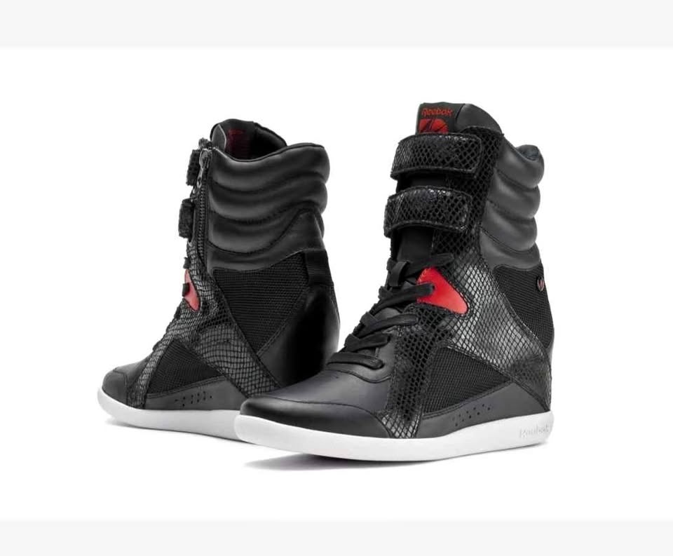 Reebok x Alicia Keys sz10 Limited High Top Wedge Sneakers Black