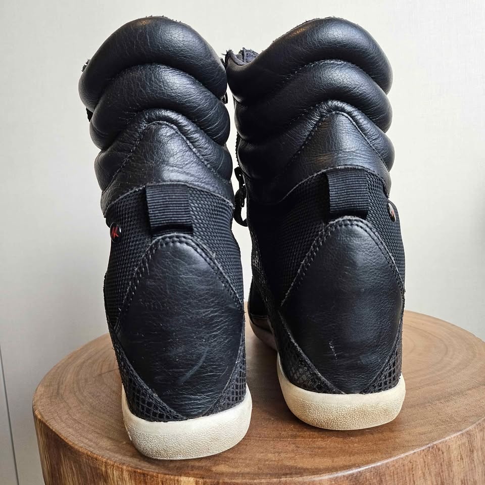 Reebok x Alicia Keys sz10 Limited High Top Wedge Sneakers Black - photo 4