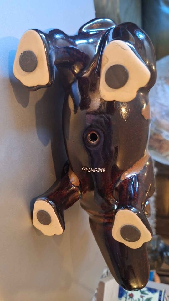 Vintage Rockingham Bennington Brown Drip Glaze Ceramic Rhinocero - photo 4