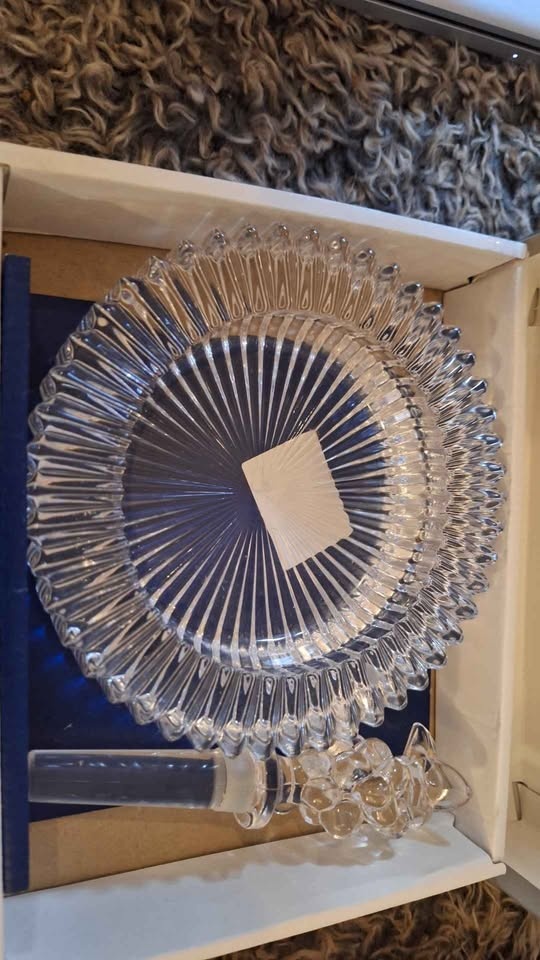 Vintage Mikasa Diamond Fire Crystal Wine Coaster and Winestopper - photo 2