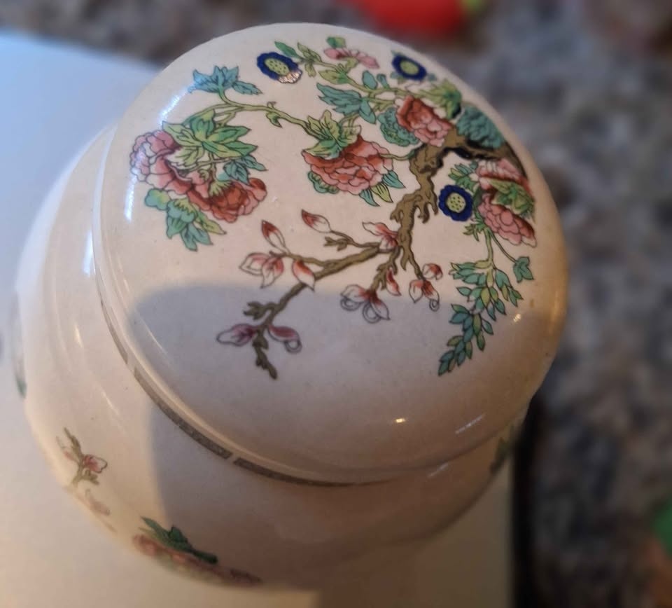 Vintage Sadler Fine China Ginger Jar - Indian Tree Design - photo 2