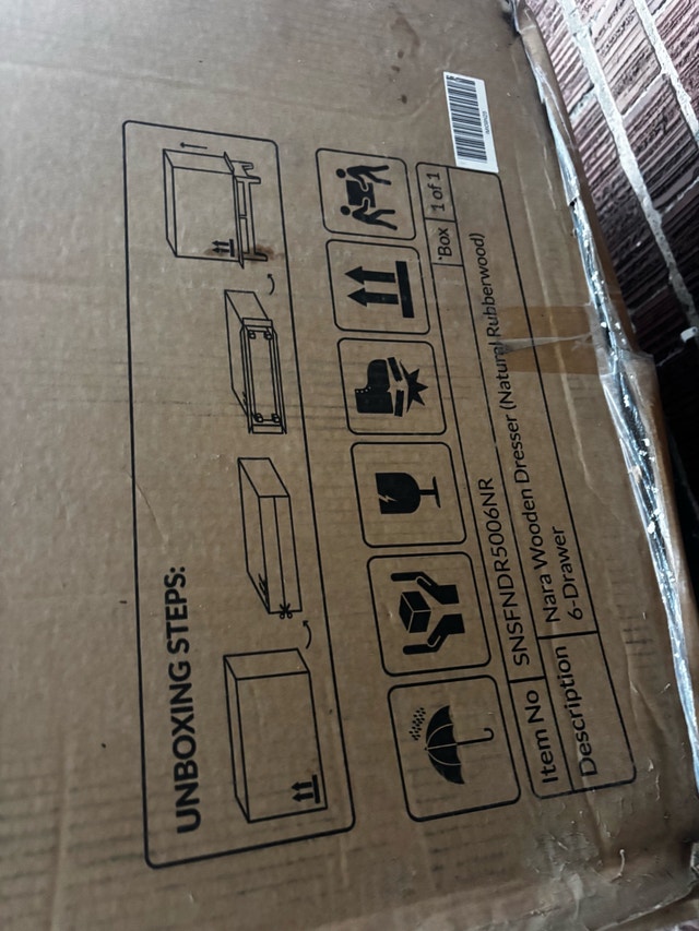 Brand New Silk & Snow Nara 6-Drawer Dresser in Box - photo 3
