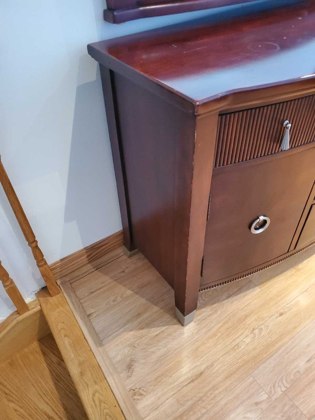 Dark brown dresser with lighted mirror - photo 3