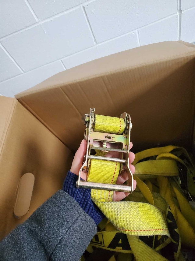 Box of truck ratchet straps