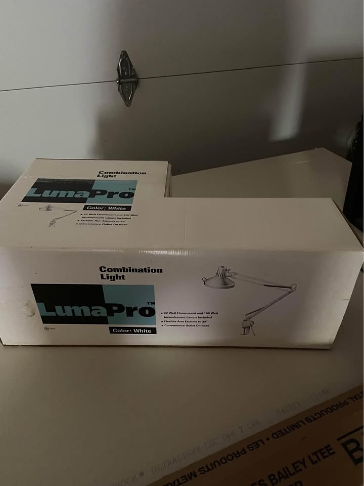 White Adjustable Desk Lamp