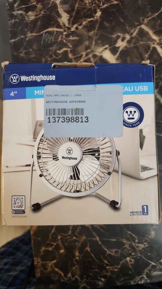 Westinghouse 4" Mini USB Desk Fan - photo 3