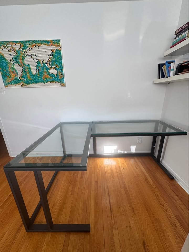 Crate & Barrel Pilsen L-Shaped Glass Desk - photo 3